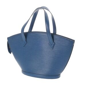 Louis Vuitton Toledo Handbag Blue Jacques Epi Leather Saint